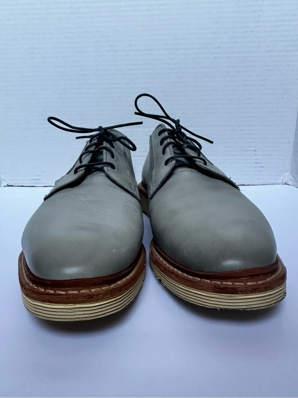 Allen Edmonds Men’s Gray Cove Drive Almond Toe Leather Lace Up Shoes- Size 11